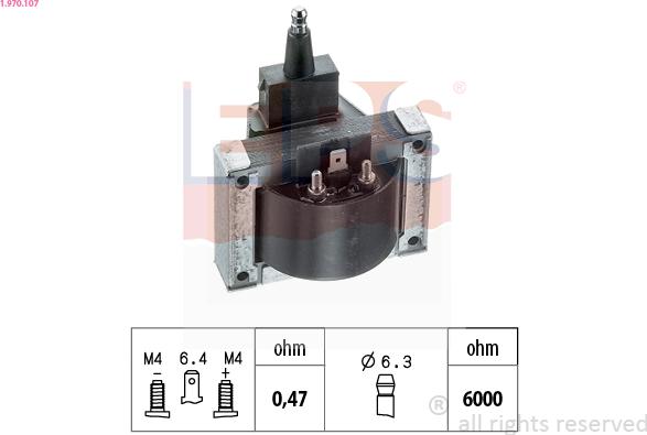 EPS 1.970.107 - Zündspule parts5.com