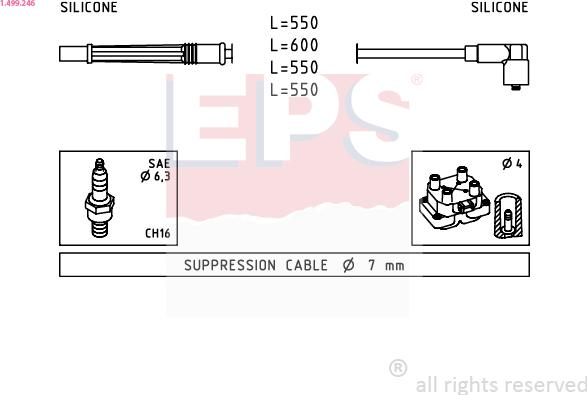 EPS 1.499.246 - Juego de cables de encendido parts5.com