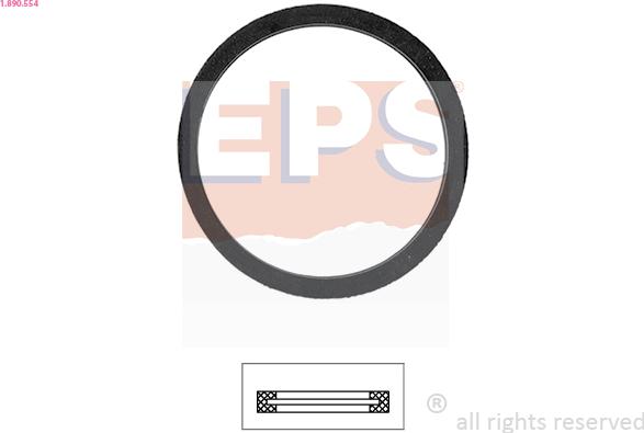 EPS 1.890.554 - Gasket, thermostat parts5.com