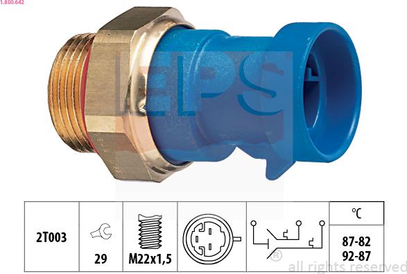 EPS 1.850.642 - Comutator temperatura, ventilator radiator parts5.com