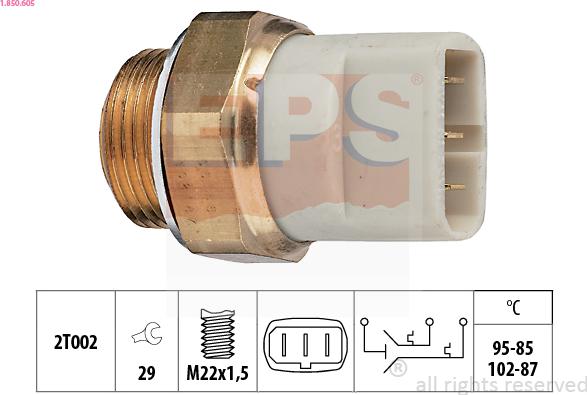 EPS 1.850.605 - Comutator temperatura, ventilator radiator parts5.com