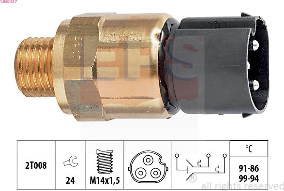 EPS 1.850.617 - Comutator temperatura, ventilator radiator parts5.com