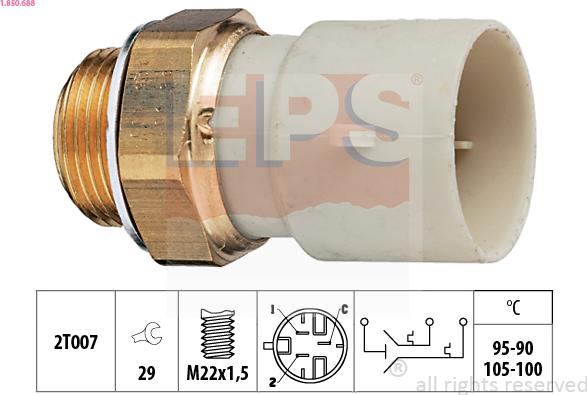 EPS 1.850.688 - Temperaturno stikalo, ventilator hladilnika parts5.com