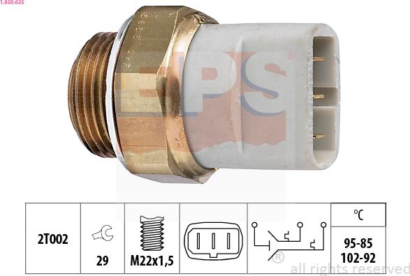 EPS 1.850.635 - Comutator temperatura, ventilator radiator parts5.com