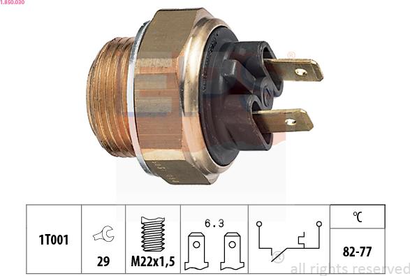 EPS 1.850.030 - Comutator temperatura, ventilator radiator parts5.com