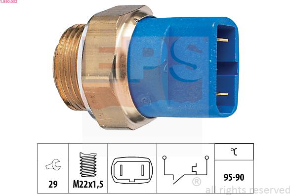 EPS 1.850.032 - Comutator temperatura, ventilator radiator parts5.com