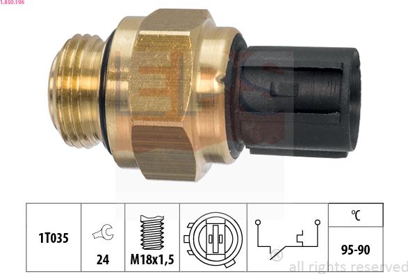 EPS 1.850.196 - Teplotní spínač, větrák chladiče parts5.com