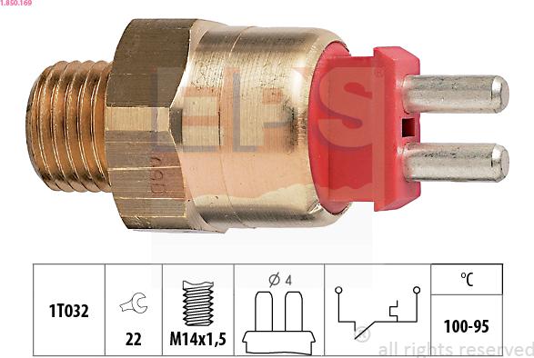 EPS 1.850.169 - Comutator temperatura, ventilator radiator parts5.com