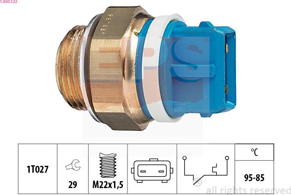 EPS 1.850.122 - Temperaturno stikalo, ventilator hladilnika parts5.com