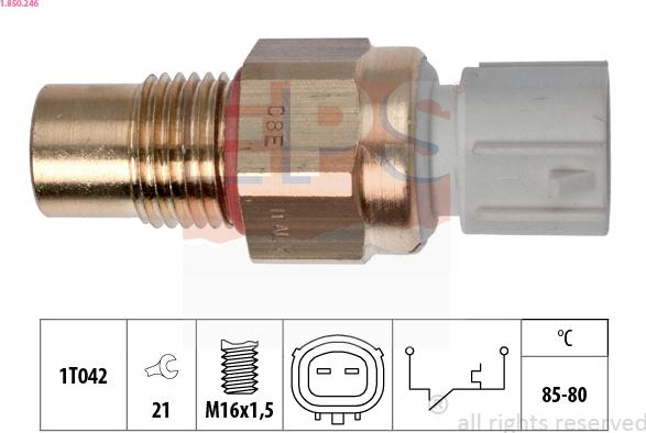 EPS 1.850.246 - Temperature Switch, radiator / air conditioner fan parts5.com