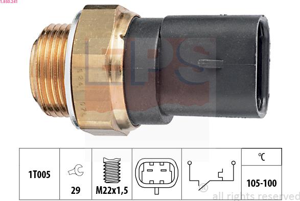 EPS 1.850.241 - Comutator temperatura, ventilator radiator parts5.com