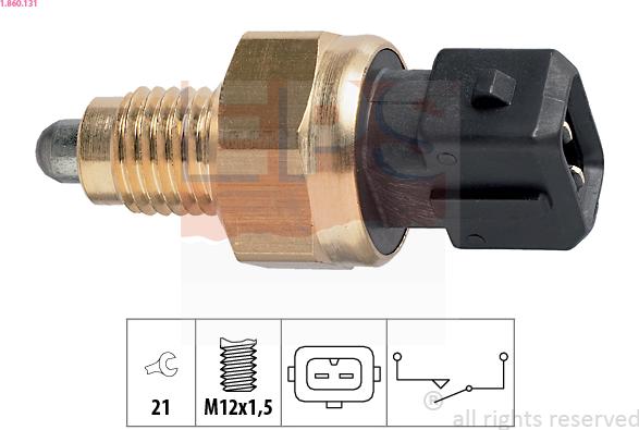 EPS 1.860.131 - Interruptor, piloto de marcha atrás parts5.com