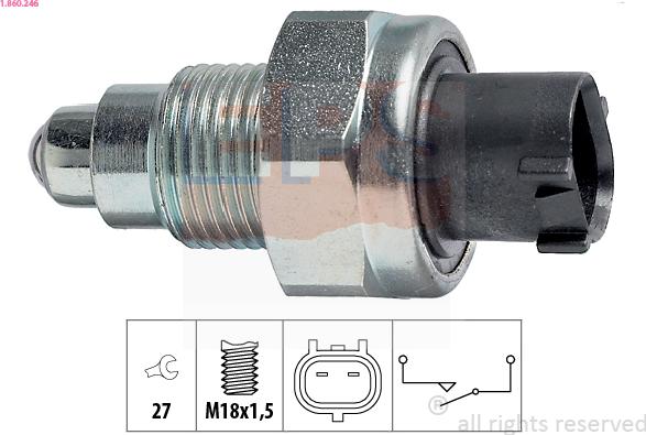 EPS 1.860.246 - Prekidač, svjetlo za vožnju unatrag parts5.com