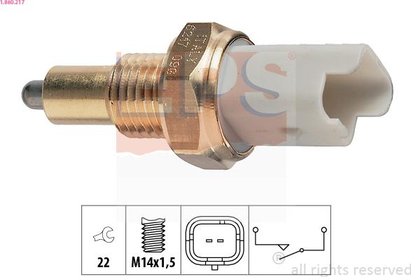 EPS 1.860.217 - Şalter, geri vites lambası parts5.com