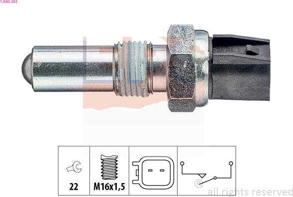 EPS 1.860.283 - Przełącznik, światło cofania parts5.com