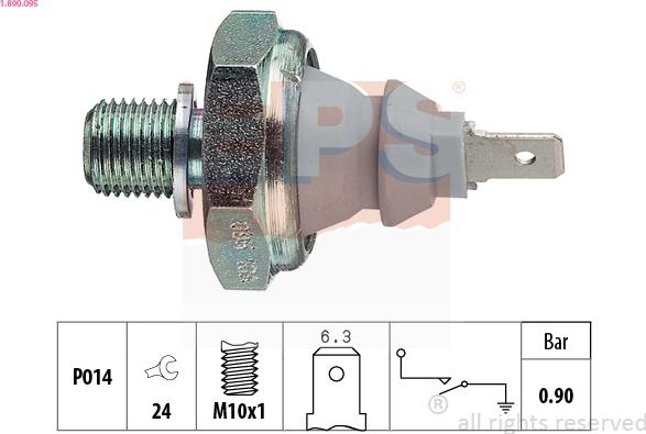 EPS 1.800.095 - Snímač, tlak oleje parts5.com