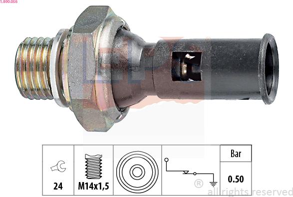 EPS 1.800.056 - Senzor,presiune ulei parts5.com