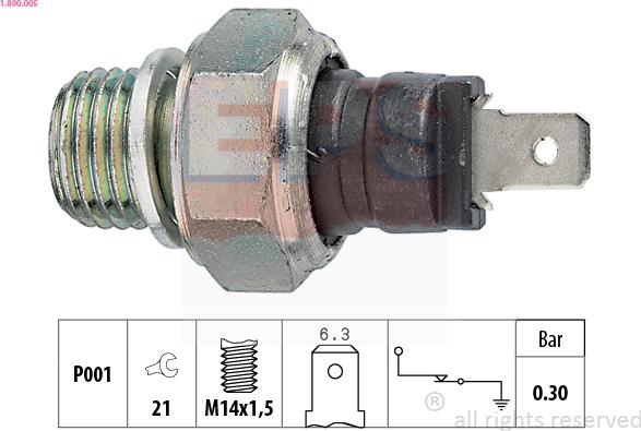 EPS 1.800.005 - Senzor,presiune ulei parts5.com