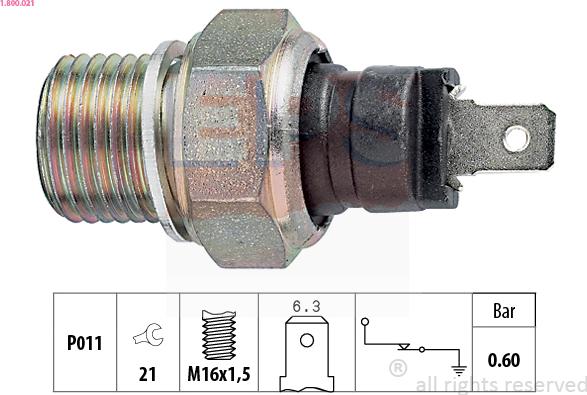 EPS 1.800.021 - Senzor,presiune ulei parts5.com