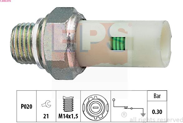 EPS 1.800.076 - Sensor, presión de aceite parts5.com