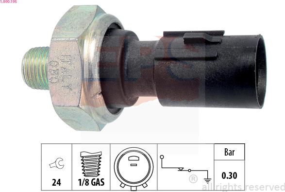 EPS 1.800.195 - Sensor, presión de aceite parts5.com