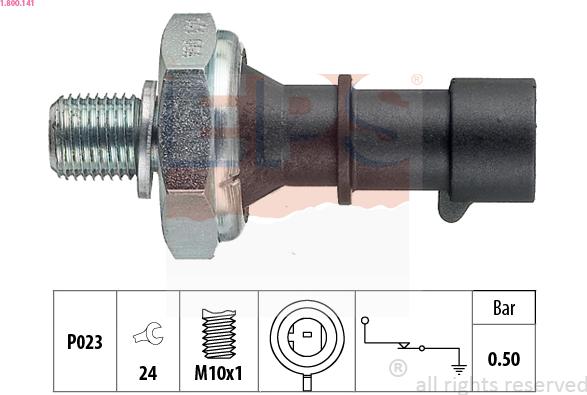 EPS 1.800.141 - Senzor,presiune ulei parts5.com