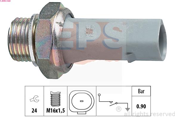 EPS 1.800.150 - Senzor,presiune ulei parts5.com