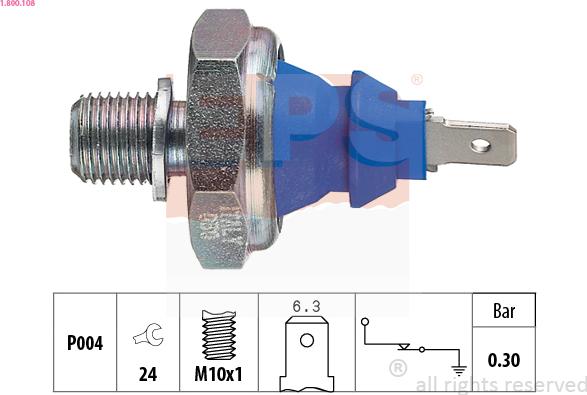 EPS 1.800.108 - Senzor,presiune ulei parts5.com