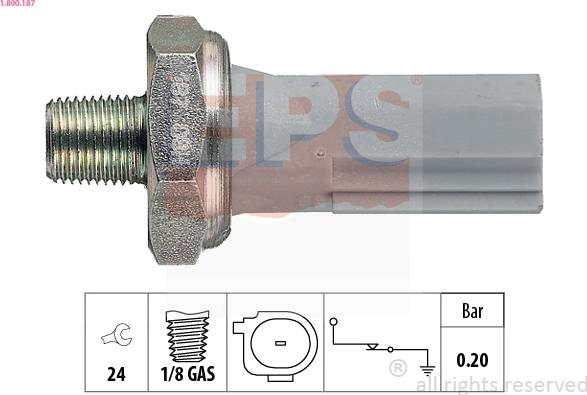 EPS 1.800.187 - Sensor, presión de aceite parts5.com