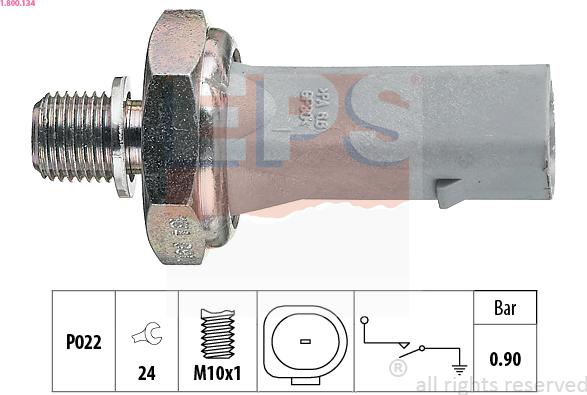 EPS 1.800.134 - Senzor,presiune ulei parts5.com