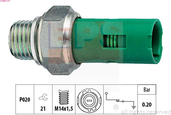 EPS 1.800.131 - Senzor, pritisak ulja parts5.com