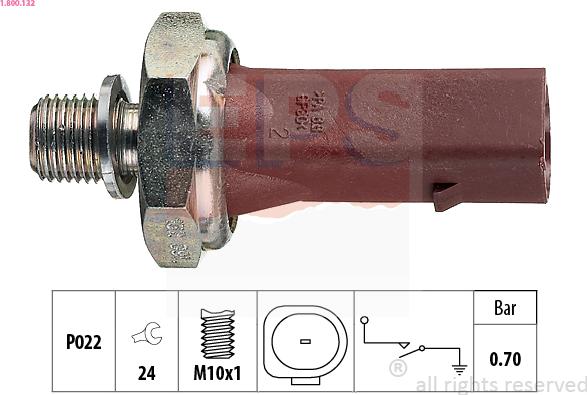 EPS 1.800.132 - Snímač tlaku oleja parts5.com