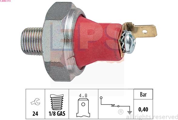 EPS 1.800.173 - Sensor, Öldruck parts5.com