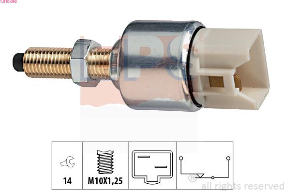 EPS 1.810.092 - Interruptor luces freno parts5.com