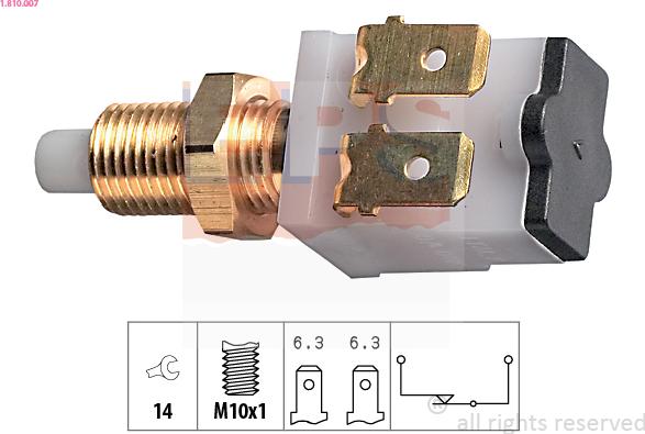 EPS 1.810.007 - Brake Light Switch parts5.com