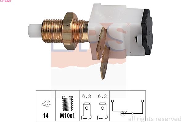 EPS 1.810.020 - Brake Light Switch parts5.com