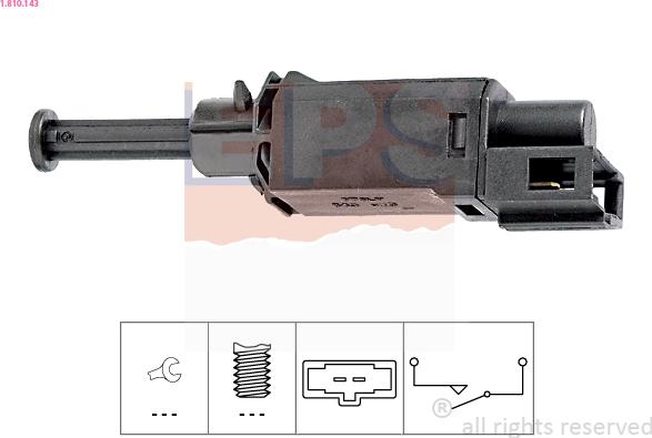 EPS 1.810.143 - Conmutador, accionamiento embrague (control veloc.) parts5.com