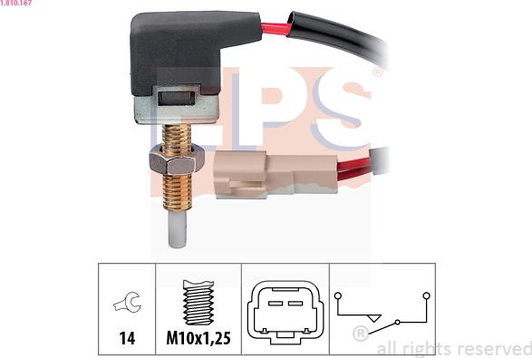 EPS 1.810.167 - Comutator, actionare ambreiaj (Tempomat) parts5.com