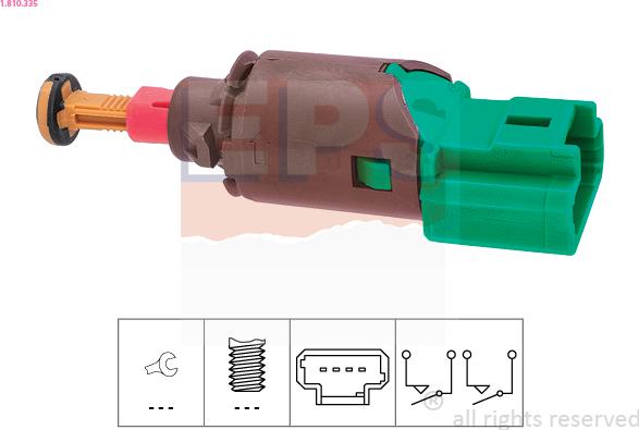 EPS 1.810.335 - Şalter, debriyaj kumandası (hız kontrol sistemi) parts5.com