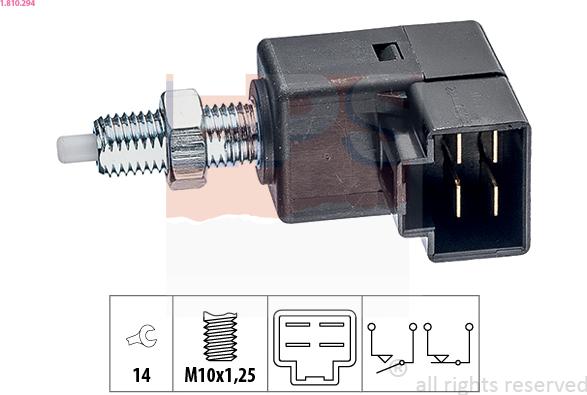 EPS 1.810.294 - Prekidač kočnog svjetla parts5.com