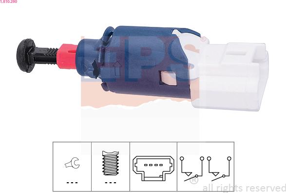 EPS 1.810.290 - Şalter, debriyaj kumandası (hız kontrol sistemi) parts5.com