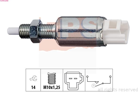 EPS 1.810.258 - Comutator, actionare ambreiaj (Tempomat) parts5.com