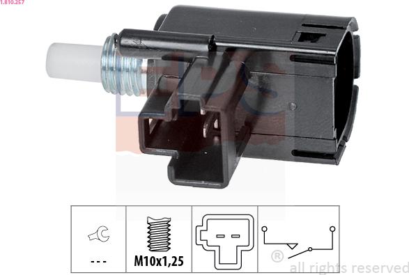 EPS 1.810.257 - Conmutador, accionamiento embrague (control veloc.) parts5.com