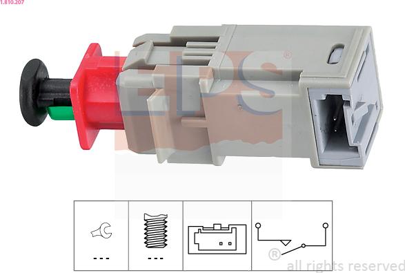 EPS 1.810.207 - Comutator, actionare ambreiaj (Tempomat) parts5.com