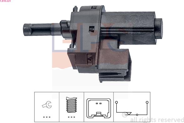 EPS 1.810.221 - Switch, clutch control (cruise control) parts5.com