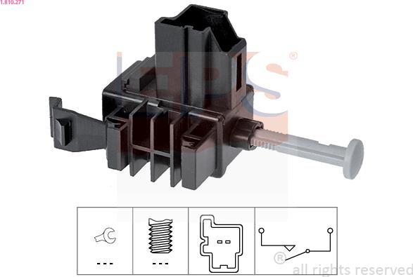 EPS 1.810.271 - Switch, clutch control (cruise control) parts5.com