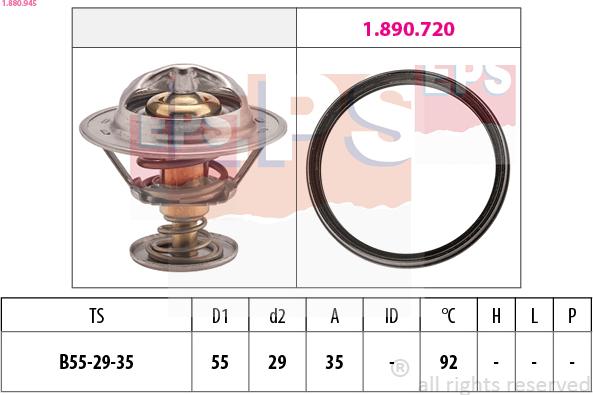 EPS 1.880.945 - Thermostat, Kühlmittel parts5.com