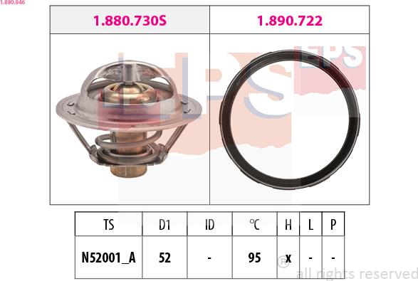 EPS 1.880.946 - Termostato, refrigerante parts5.com