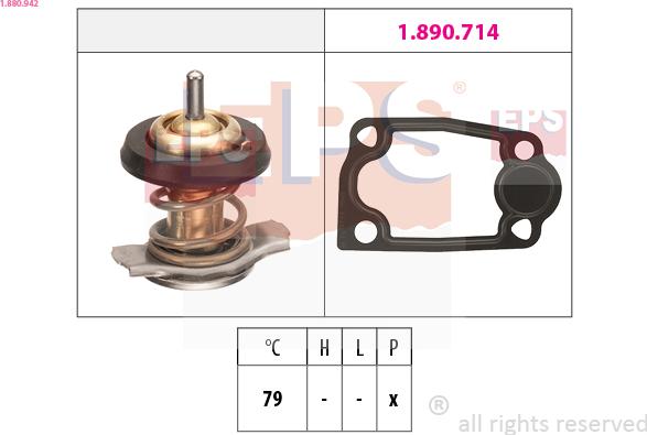 EPS 1.880.942 - Thermostat, coolant parts5.com