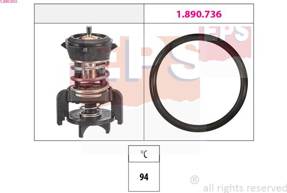 EPS 1.880.933 - Thermostat, coolant parts5.com